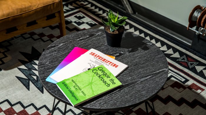 Photograph of AI books